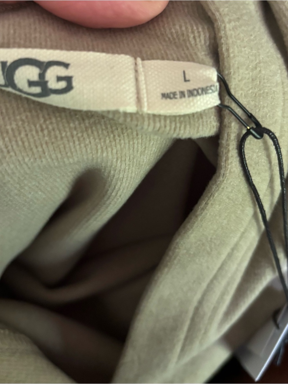 UGG Men's Beige Hooded Pullover Sweatshirt - Picture 7 of 7